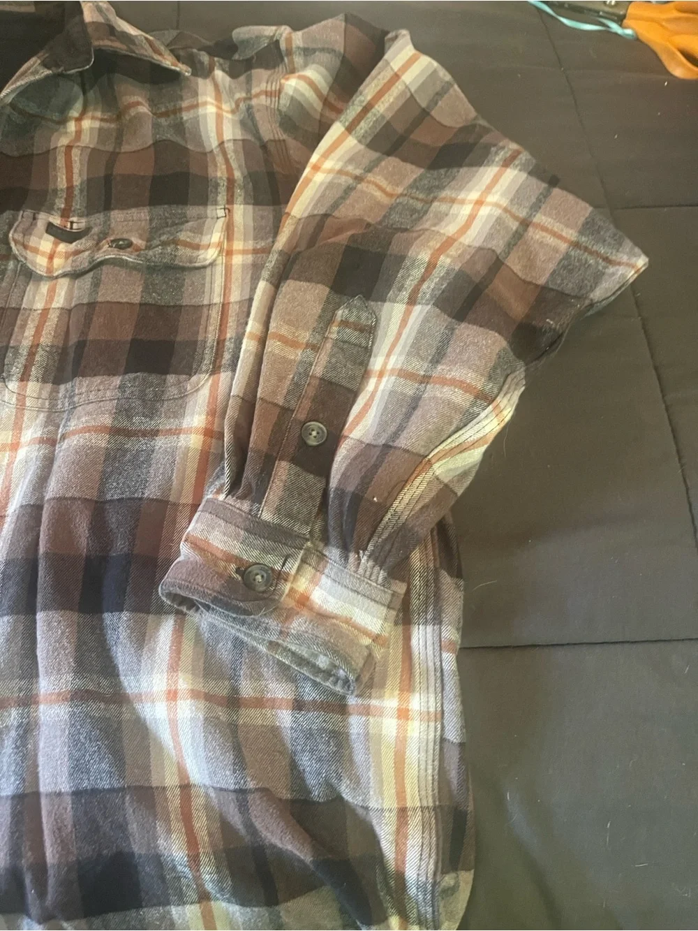 Carhartt Plaid Shirt Jacket in Brown and Black